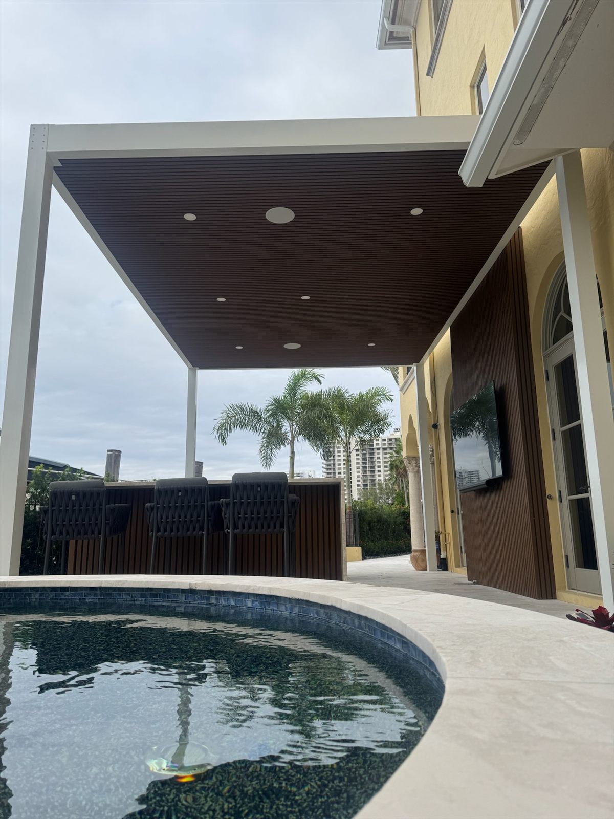Poolside pergola